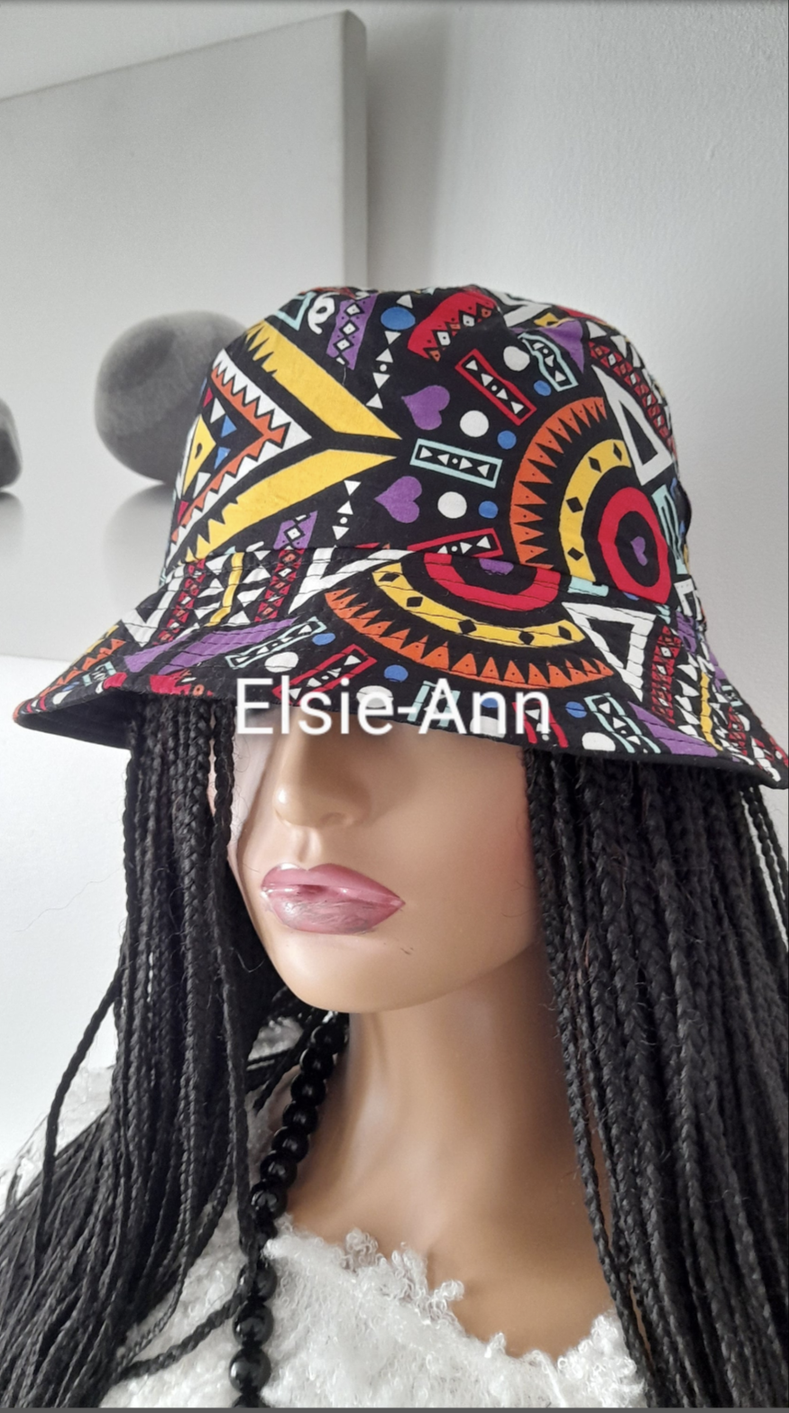 Graffiti / African Print Inspired Bucket