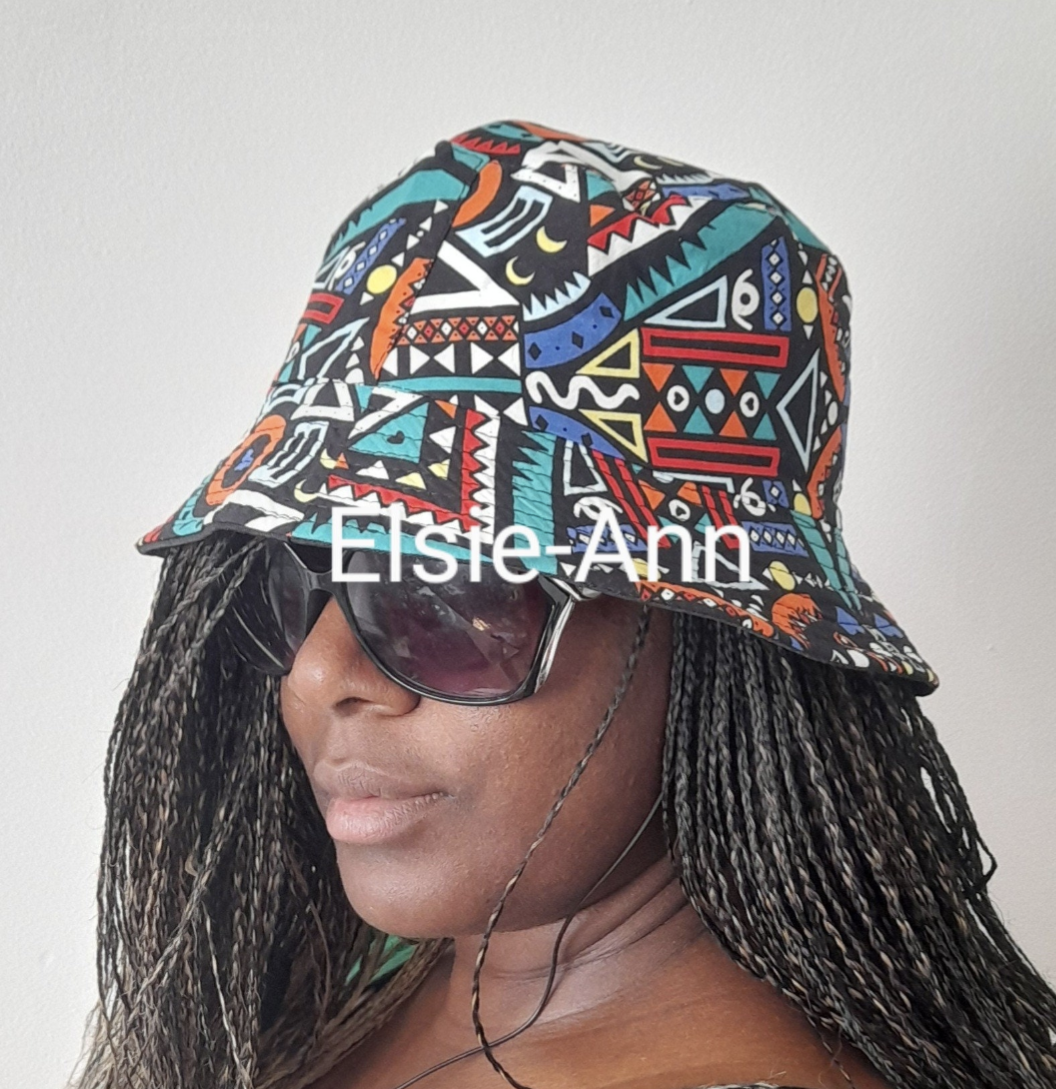 Graffiti / African Print Inspired Bucket