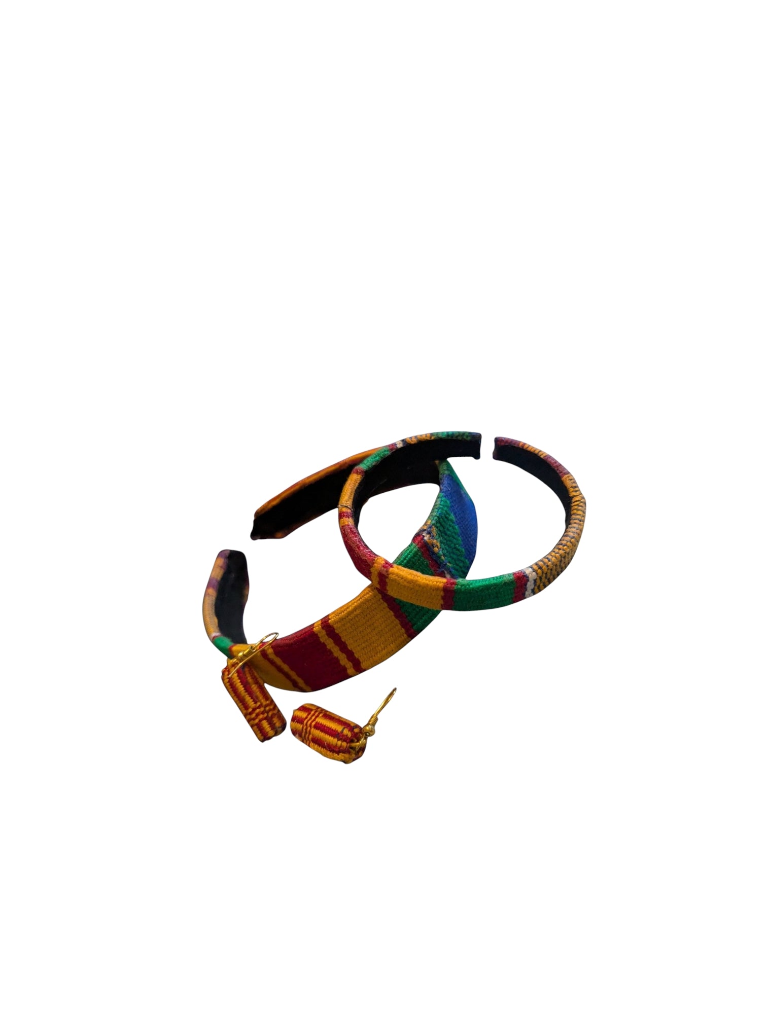 Kente Headband, Bracelet and Earring Set
