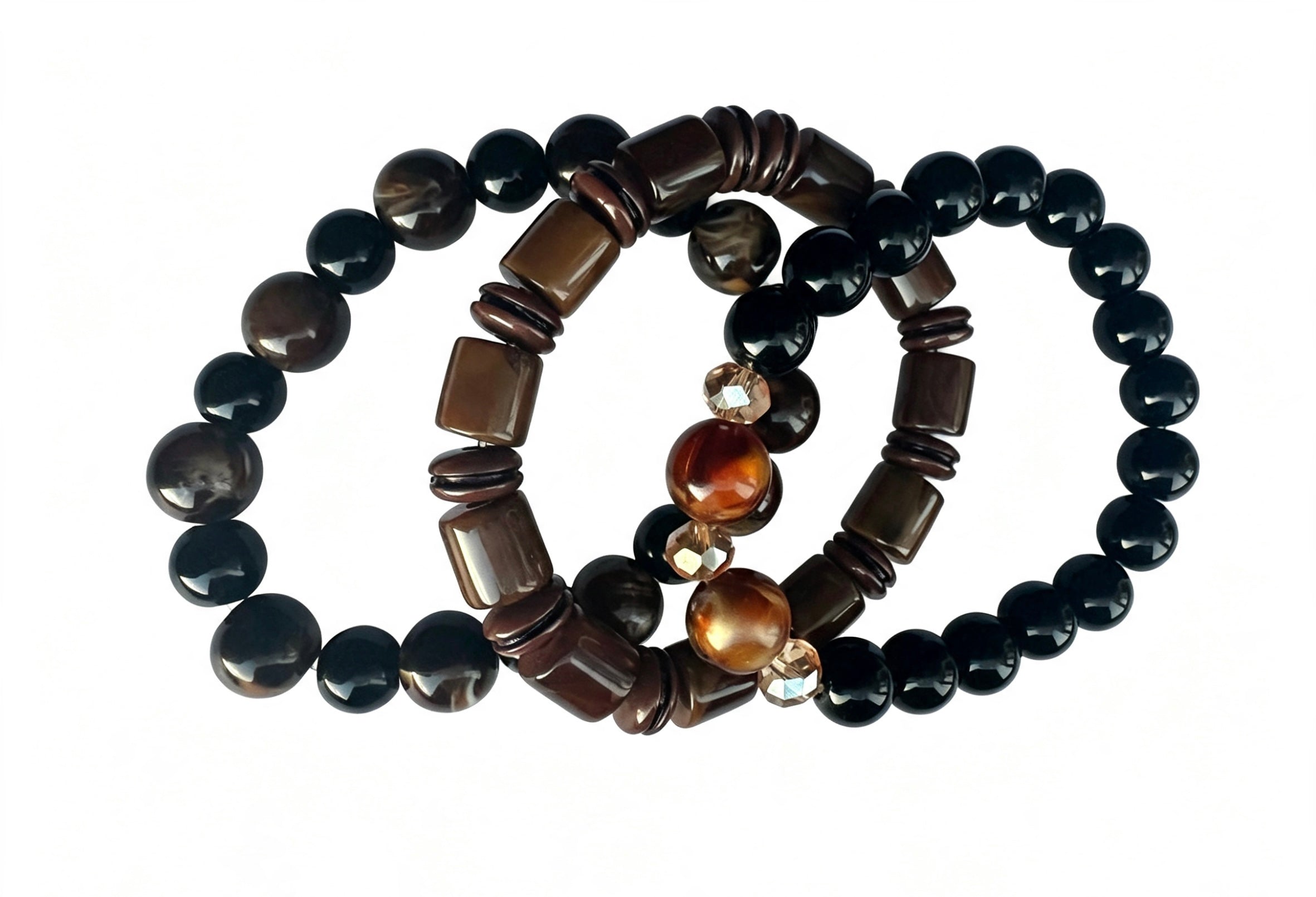 Glass & Stone Bead Bracelet