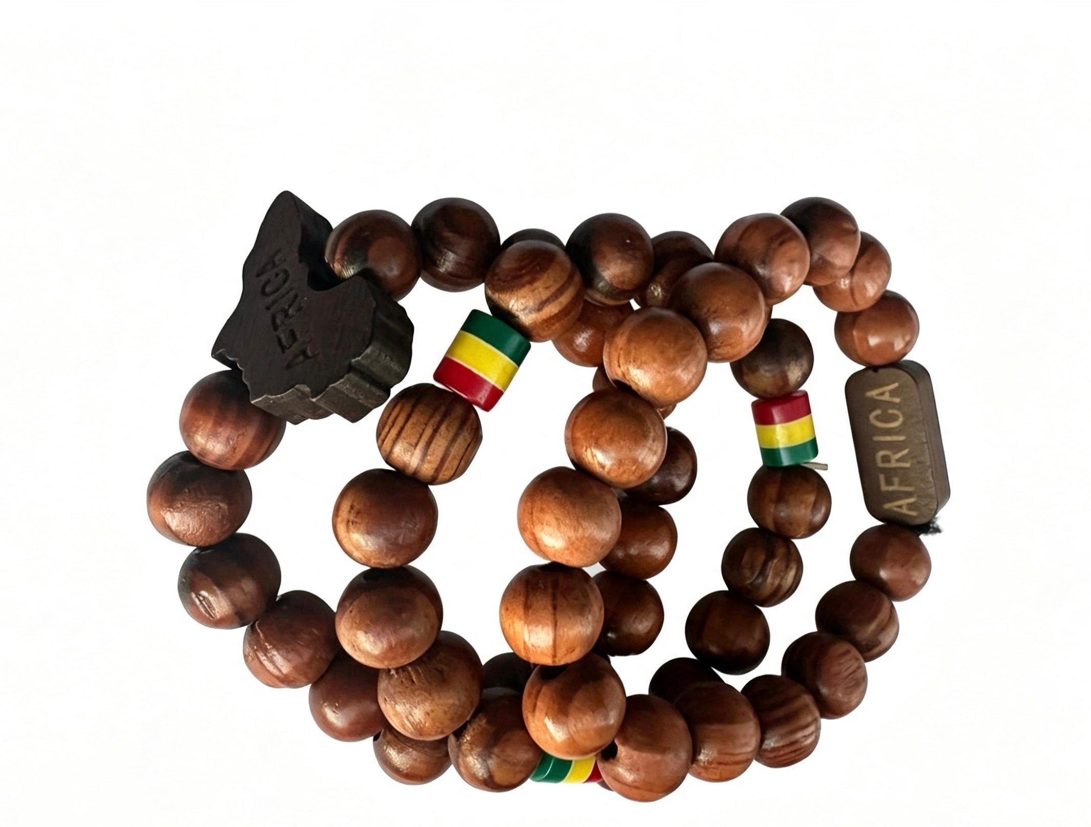 Ansu Heritage Brown Wooden Bracelet Set