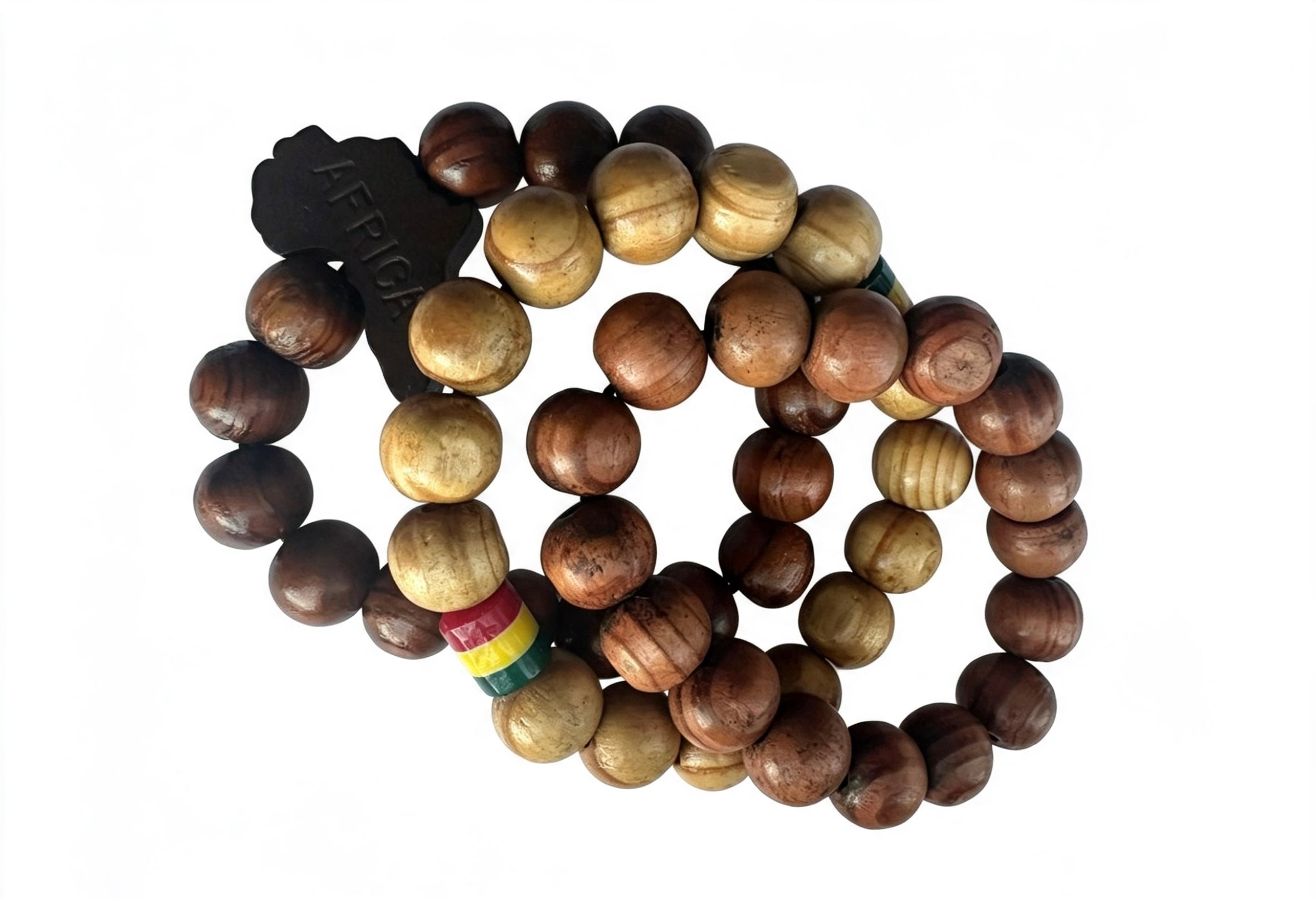 Ansu Heritage Brown Wooden Bracelet Set