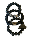 Ansu Heritage Brown Wooden Bracelet Set