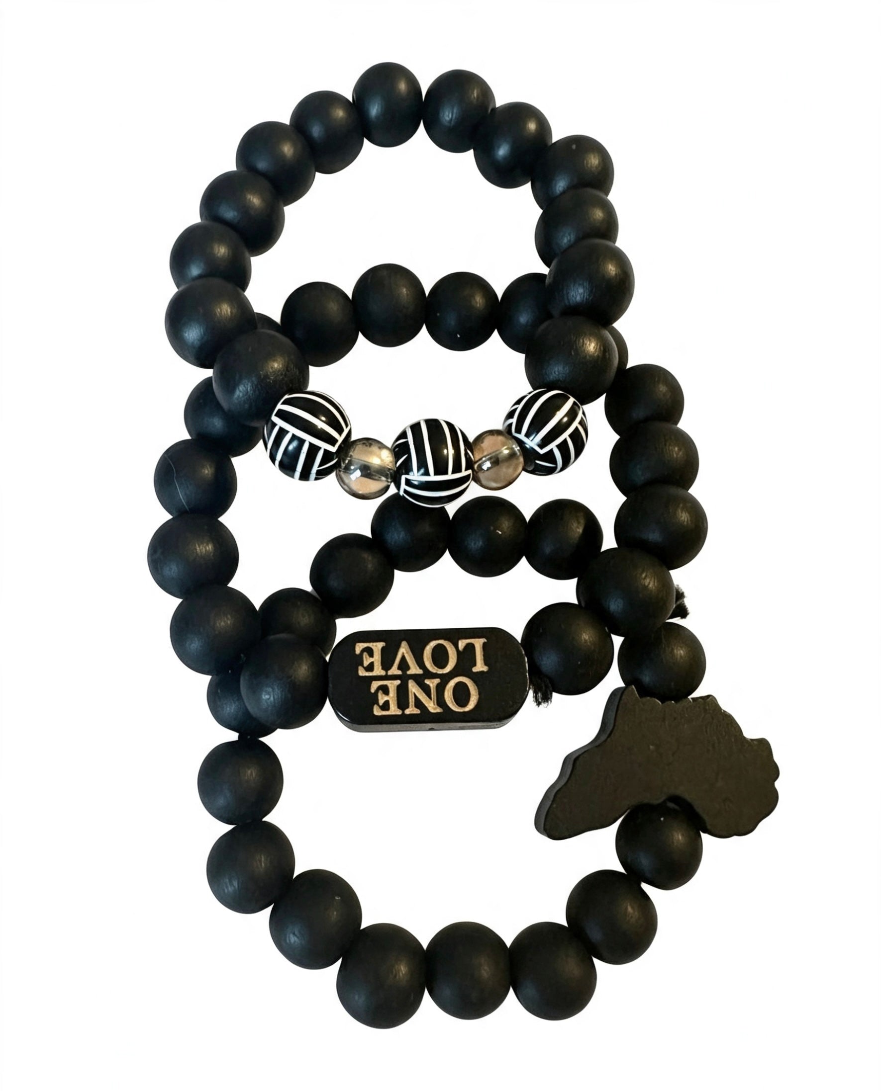 Ansu Heritage Brown Wooden Bracelet Set
