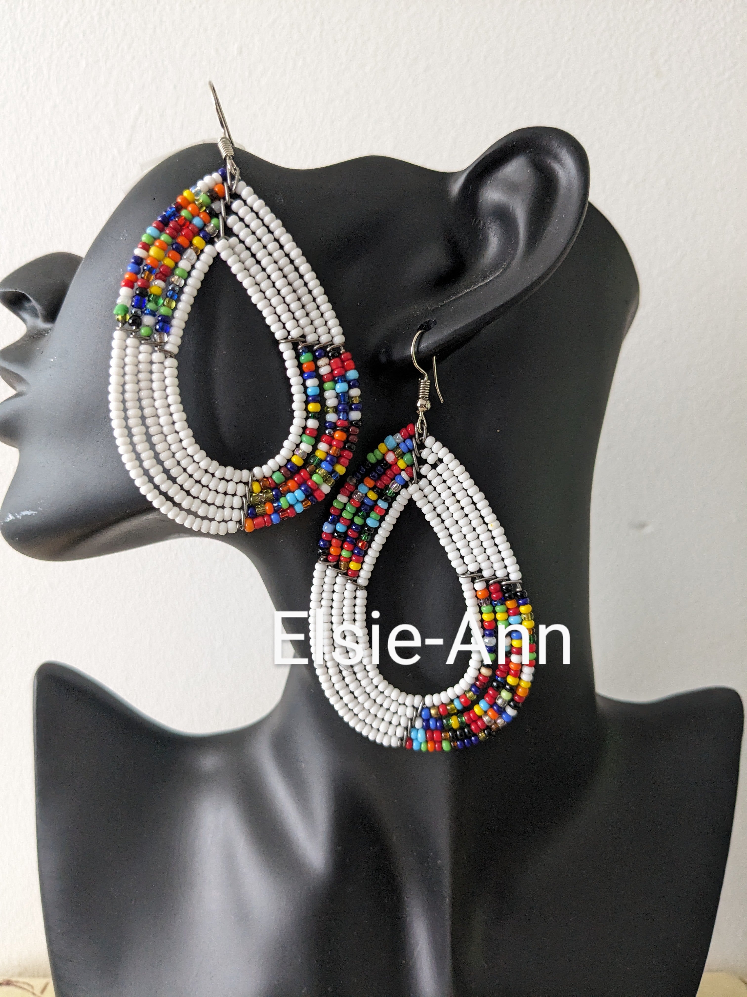 Beaded/Maasai Tear Drop Earrings