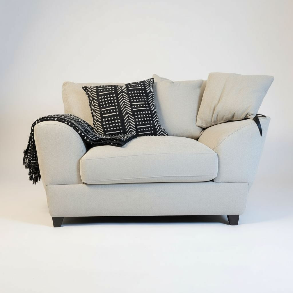 Black Mud Cloth Ethnic Tribal Throw Blanket