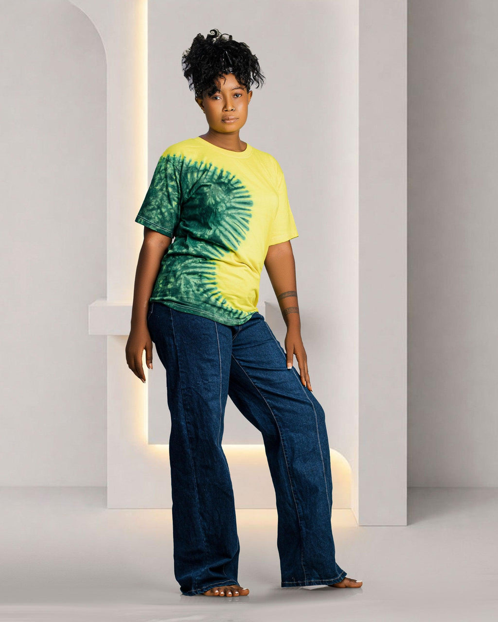 Tie-Dye Green & Yellow T-Shirt
