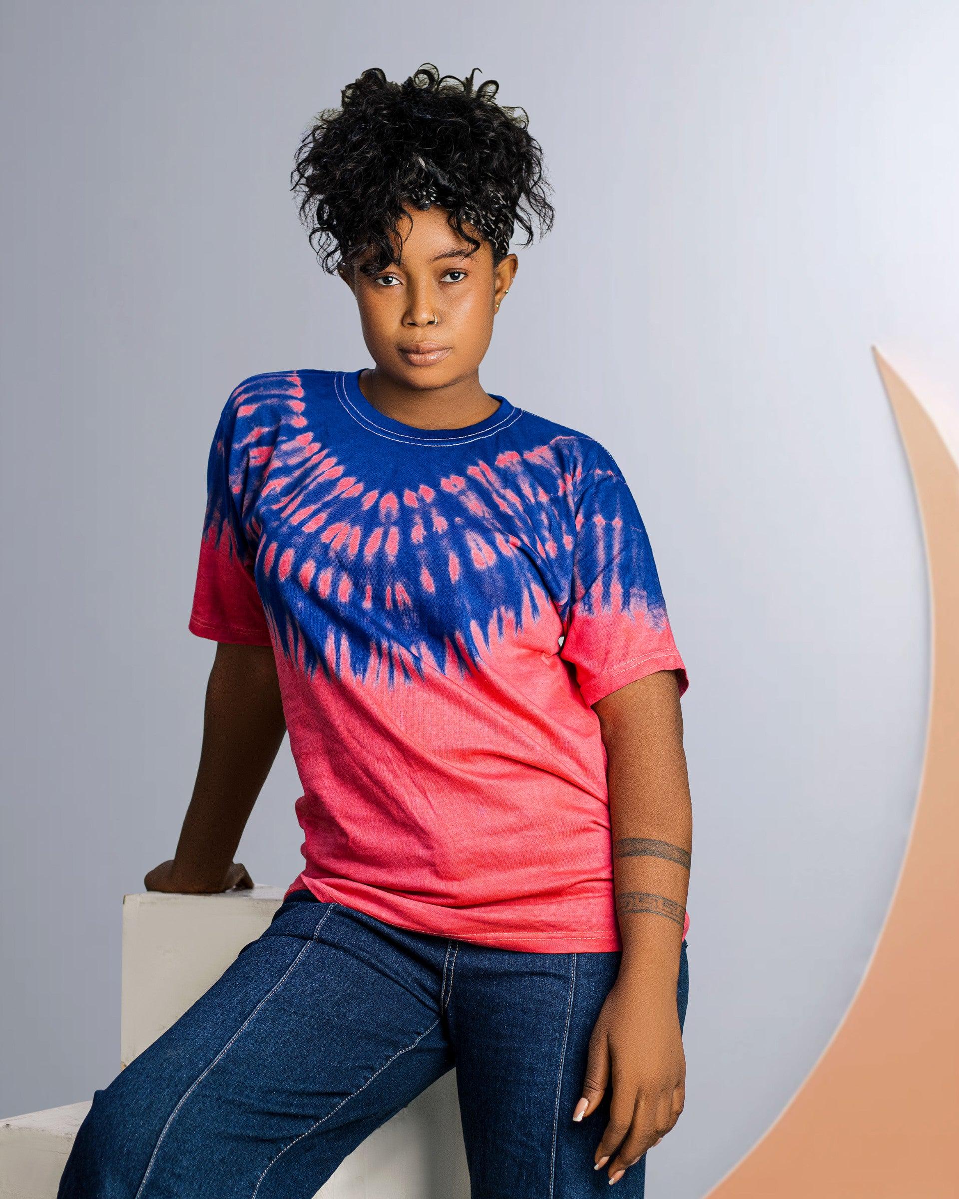 Tie-Dye Pink & Blue T- Shirt