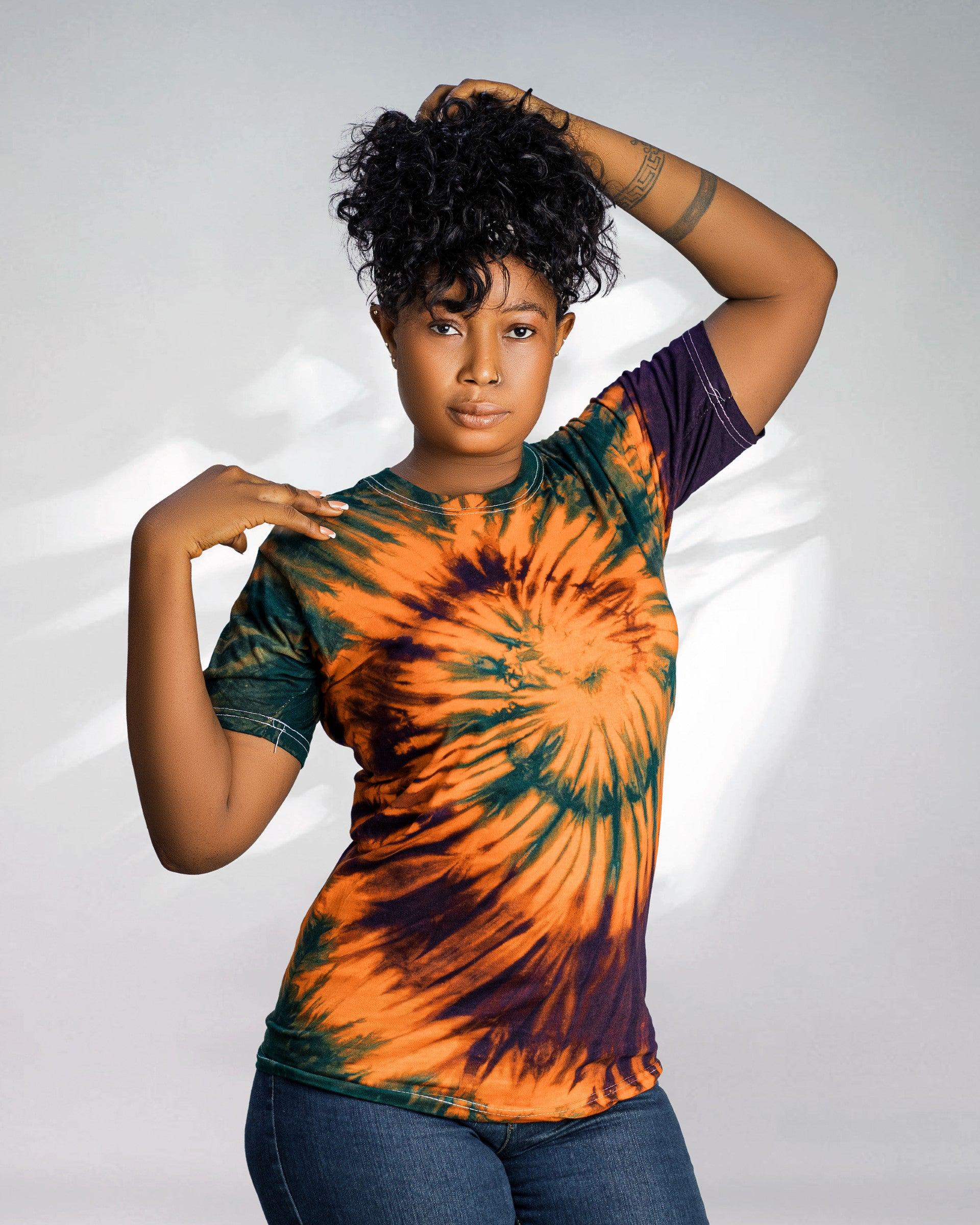 Tie-Dye Pink Green & Purple T-Shirt