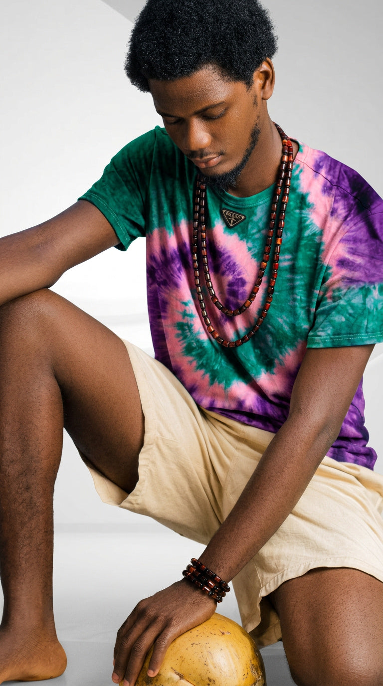 Tie-Dye  Green, Pink and Purple  T-Shirt