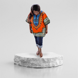 Orange Dashiki Unisex Top