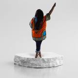 Orange Dashiki Unisex Top