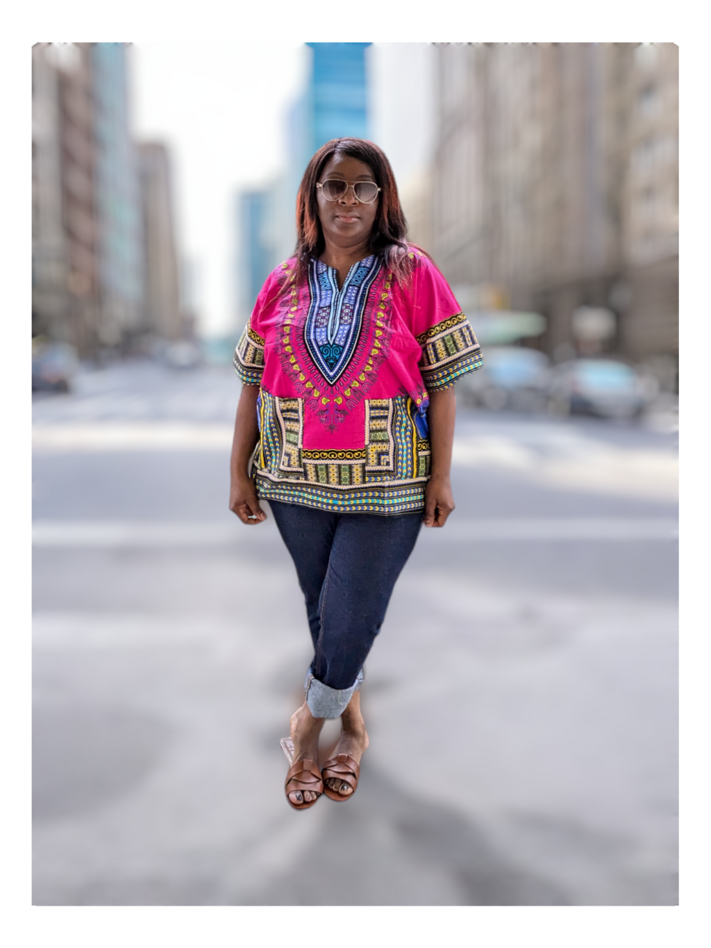 Pink Dashiki Unisex Top