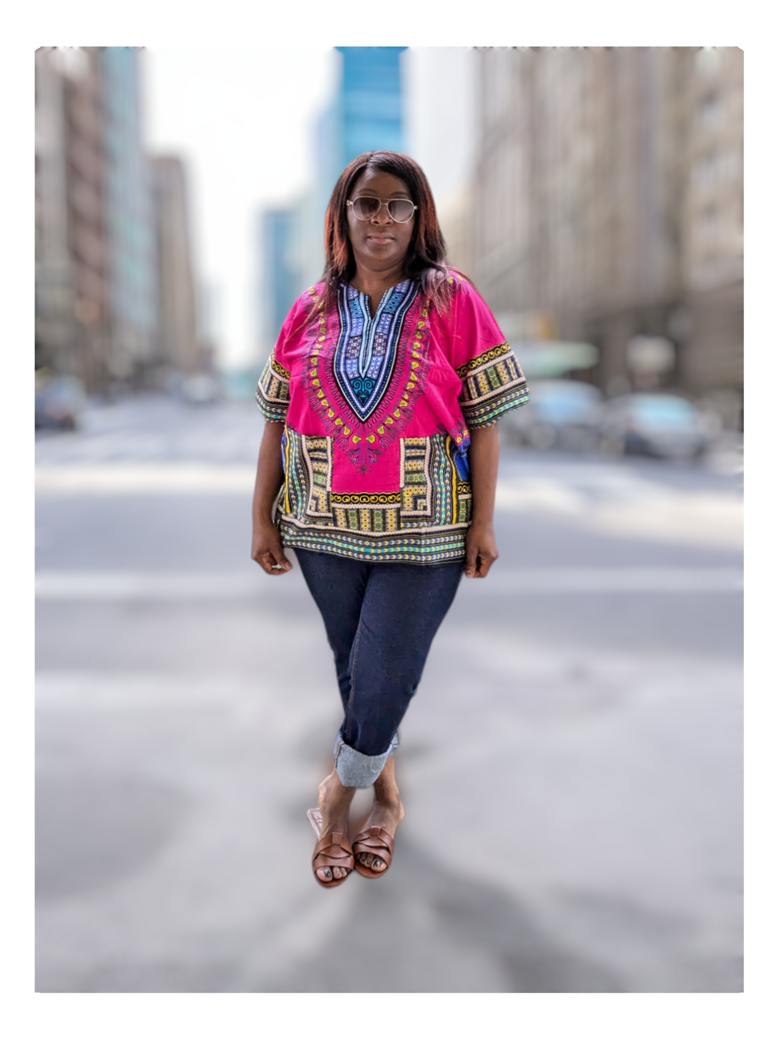Pink Dashiki Unisex Top