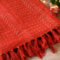Red Mud Cloth Ethnic Tribal Throw Blanket