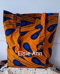 Blue Tear drop Tote Bag