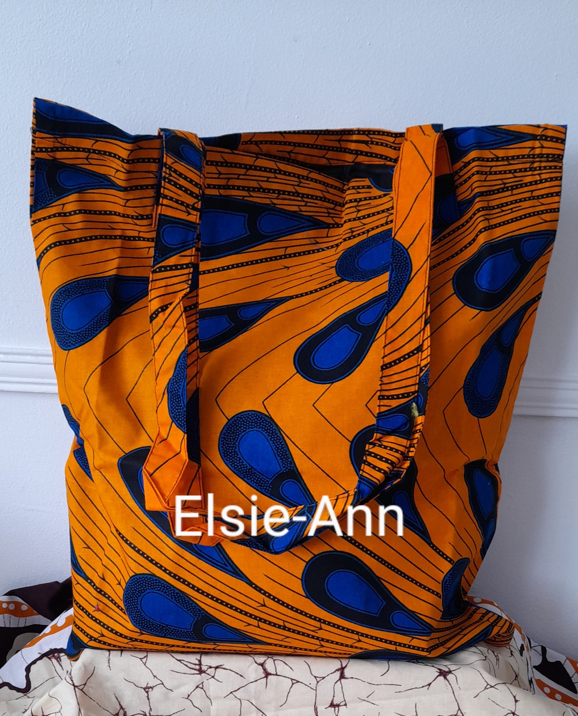 Blue Tear drop Tote Bag