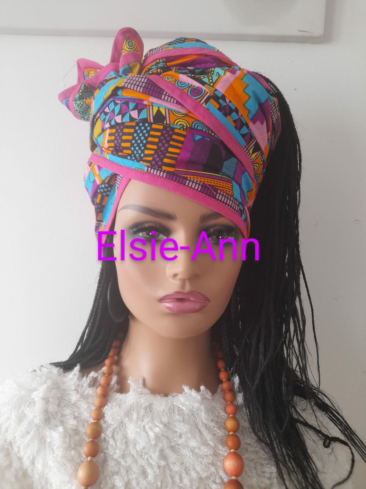 Kente Ankara Head Wrap | African Print | Elsie-Ann